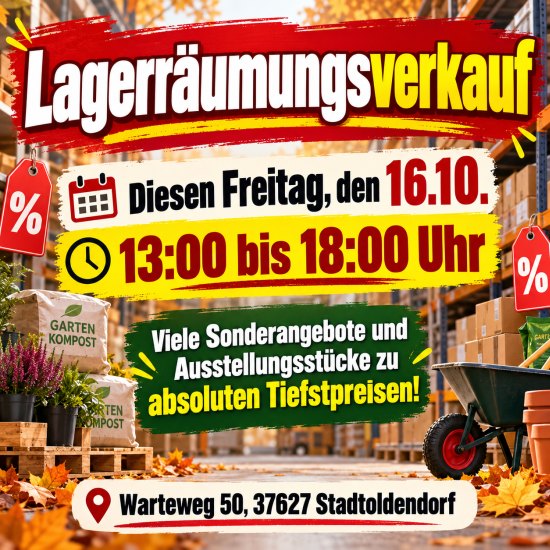 Lagerräumungsverkauf 16.10 In Stadtoldendorf