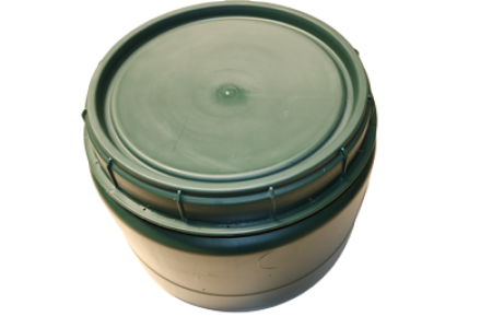 Weithals-Fass grün 25 Liter mit Deckel