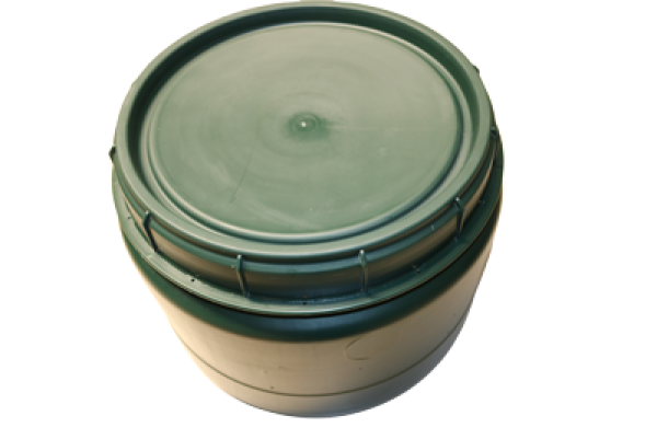 Weithals-Fass grün 25 Liter mit Deckel