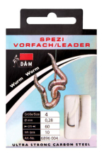 DAM Wurmhaken mit Vorfach (8x)